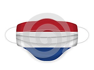 Medical mask Netherlands flag