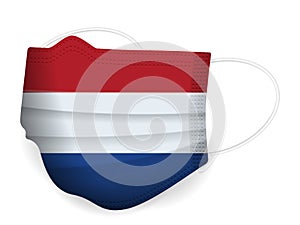 Medical mask Netherlands flag