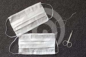 Medical mask sewing at home with hands only