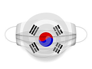 Medical mask South Korea flag