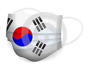 Medical mask South Korea flag