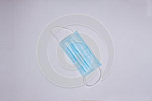 Medical mask on white background. Face mask protection, virus, flu, coronavirus, COVID-19