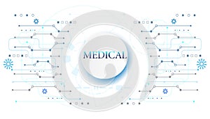 Medical Medicine Therapeutics on a modern white background photo