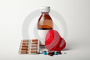 Medical medicines to treat and relieve heart pain. Health care