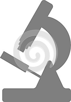 Medical microscope icon on a white background.