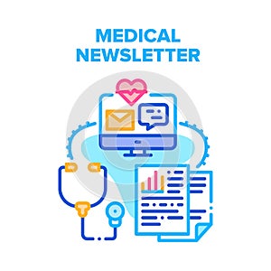 Medical Newsletter E-mail Vector Concept Color