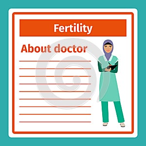 Medical notes about fertility doctor