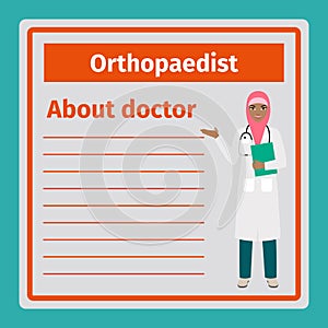 Medical notes about orthopaedist