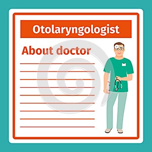 Medical notes about otolaryngologist