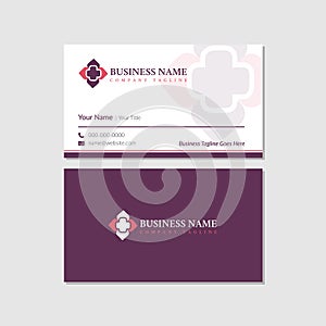 Medical and Nurse Business Card Design wih Logo photo