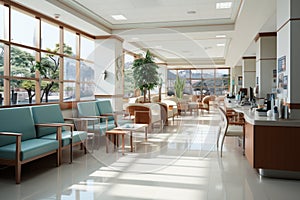 Medical office within hospital, designed for consultations, fostering doctor-patient interactions discreetly