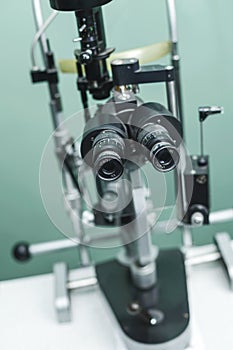 Medical optometrist equipment used for eye exams