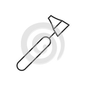 Medical otoscope line outline icon