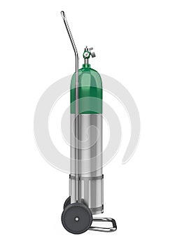 Medical Oxygen Cylinder Isolated