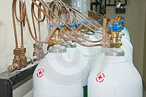 Medical Oxygen Tank in Hospital control room
