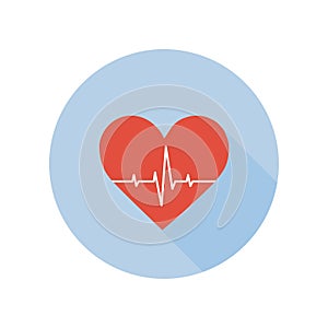 Medical Palpitation Icon. Heartbeat Healthcare and Medical Sign and Symbol. photo