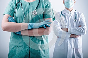 Medical Patient Healthcare and Doctor Occupation Concept, Medicine Physician Doctor With Stethoscope in Hospital Clinic Health