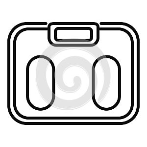Medical patient scales icon outline vector. Review estimation