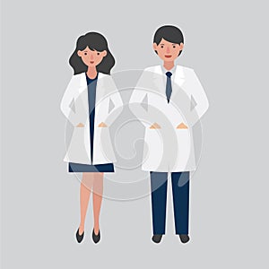 Medical people profession modern vector illustration. Doctor character design.