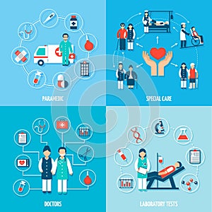 Medical Personnel Set vector design illustration