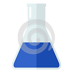 Medical Phial Flat Icon Isolated on White