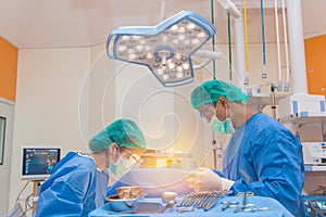 Medical physician doctor or Surgery team in operation room with