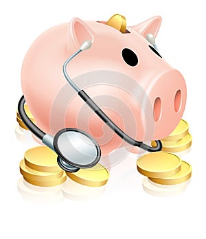 Medical Piggy Bank Concept photo