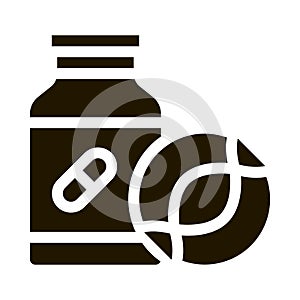 Medical Pill Bottle Biohacking Icon Vector Illustration