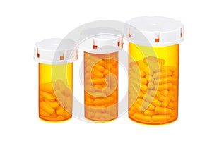 Medical Pill bottles isolated