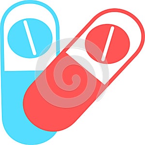 Medical pill. Medicine, pharmacy, hospital set of drugs. Medication, pharmaceutics concept. Vector illustration. Drugs flat icons: