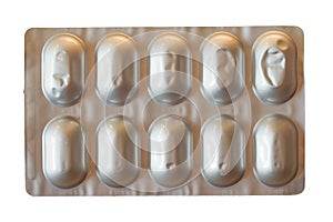 Medical pills isolated over white