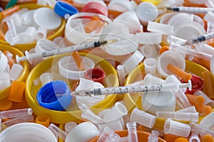 Medical plastic trash