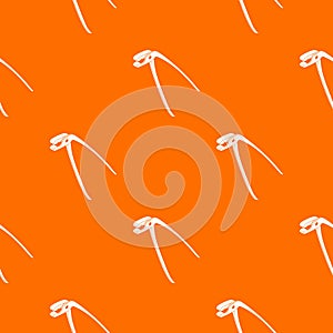 Medical pliers pattern vector orange