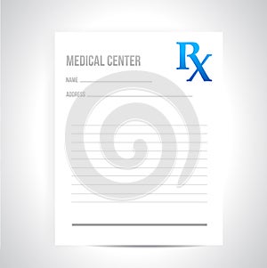 Medical prescription illustration design