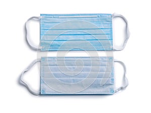 Medical protection face mask on isolated white background - Covid 19 protection