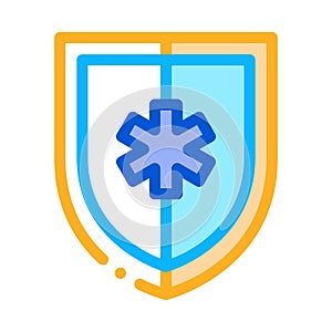 Medical protection sign icon vector outline illustration