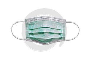 Medical protective mask isolated on a white background