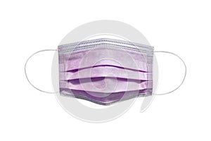 Medical protective mask isolated on a white background