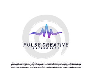 Medical Pulse or Wave logo design concept.Health Pulse logo template vector. Icon Symbol