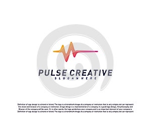 Medical Pulse or Wave logo design concept.Health Pulse logo template vector. Icon Symbol