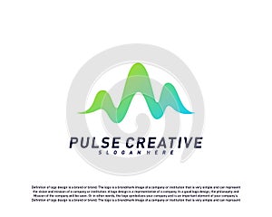 Medical Pulse or Wave logo design concept.Health Pulse logo template vector. Icon Symbol