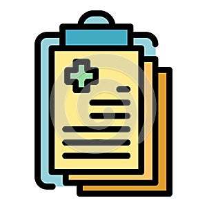 Medical record icon vector flat