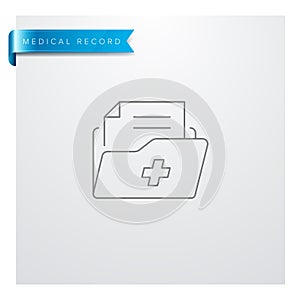 Medical Record Line Icon