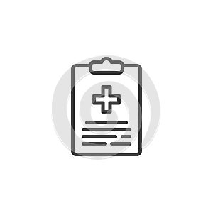 Medical Record line icon