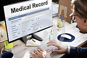 Medical Record Report Healthcare Document Concept