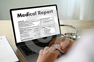 Medical records patient information Medical technology concept