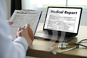 Medical records patient information Medical technology concept