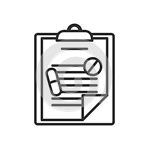 Medical Records Tablets Pills Outline Icon