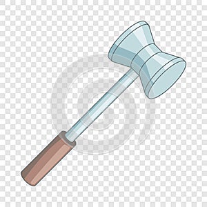 Medical reflex hammer icon, cartoon style