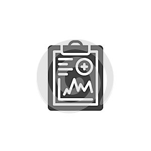 Medical report chart solid icon